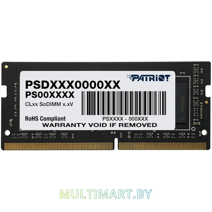 Оперативная память Patriot Signature Line 16GB DDR4 SODIMM PC4-21300 (PSD416G266681S)